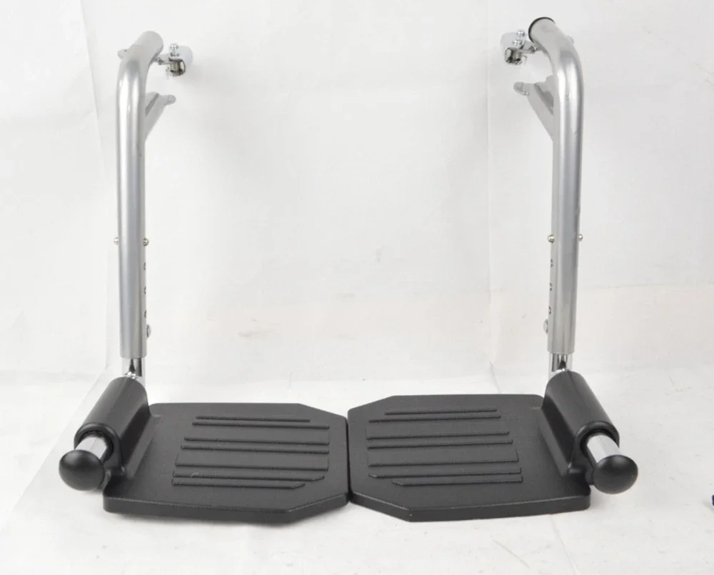 Pair Adjustable Swing Away Wheelchair Footrests Foot Plates